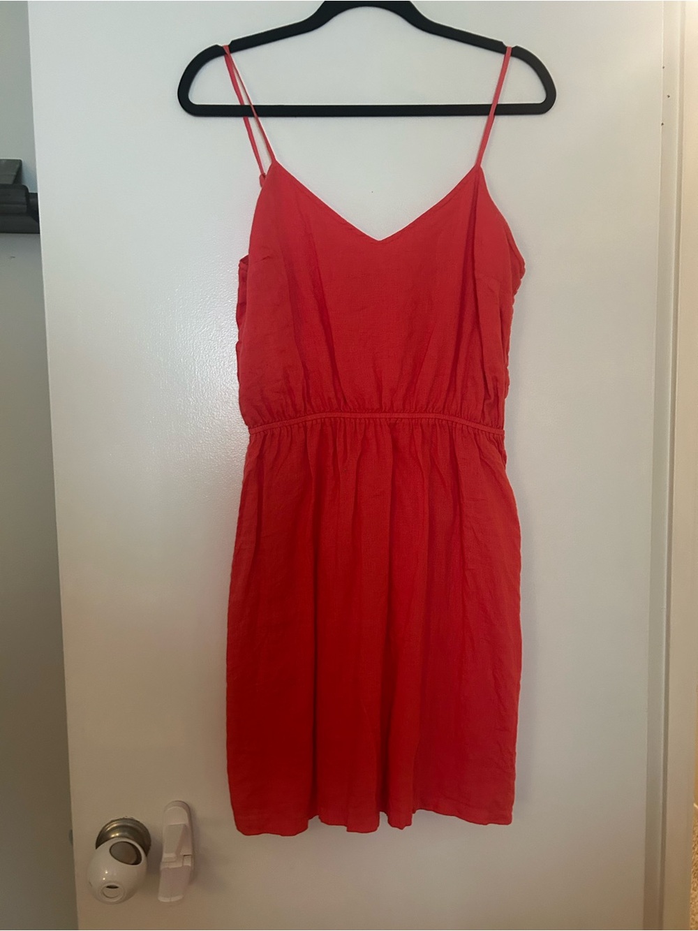 J. Crew Red Spaghetti-Strap Mini Dress
